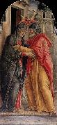 Bartolomeo Vivarini The Meeting of Anne and Joachim oil on canvas